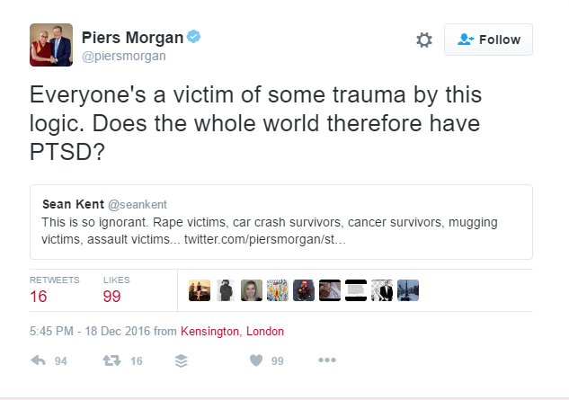Pierce Morgan victim blames rape survivors